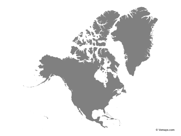 624x468 Outline Map Of North America With Countries Free Vector Maps