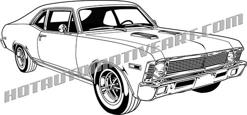 500x233 Chevy Nova Ss Vector Clip Art