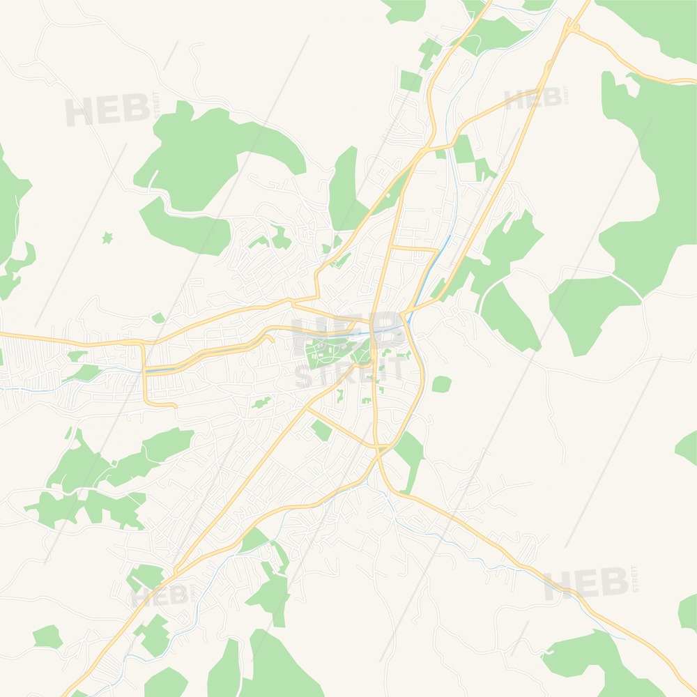 1000x1000 Novi Pazar, Serbia Vector Map