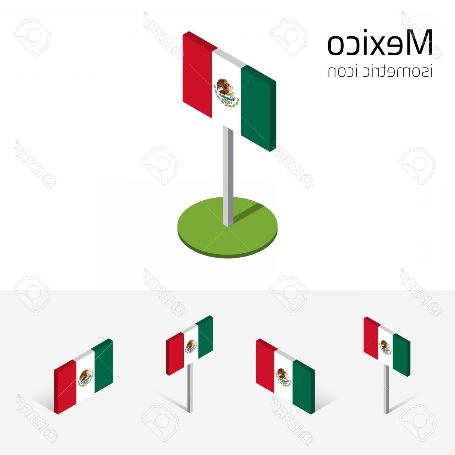 1560x1560 Photostock Vector Mexico Flag United Mexican States Vector Set