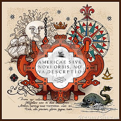 400x400 Antique Map Elements On Light Background Vectorclash