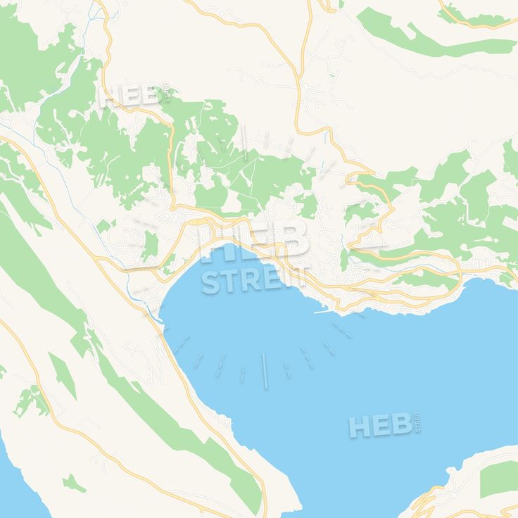 736x736 Vector Map This Printable Herceg Novi, Montenegro Vector Map