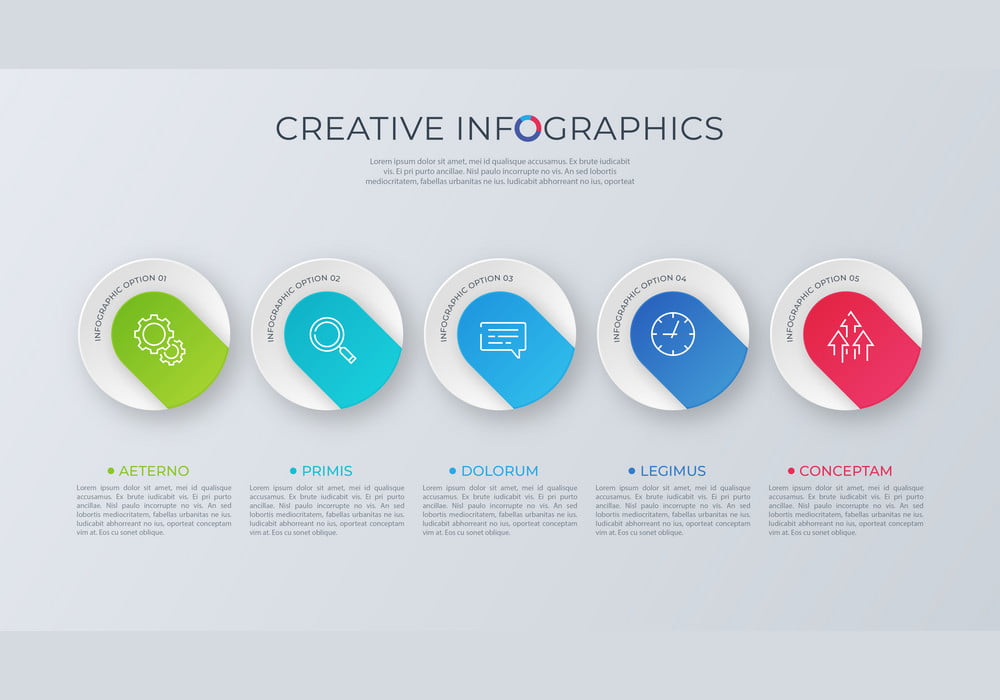 1000x700 Contemporary Minimalist Infographic Design Vector