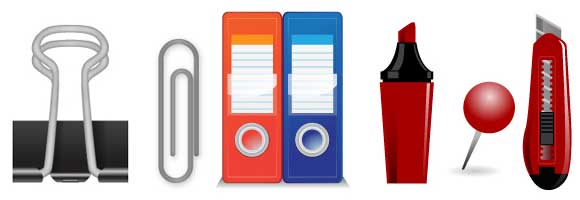 New Office Objects Vector Pack 580x200 New Office Objects Vector Pack