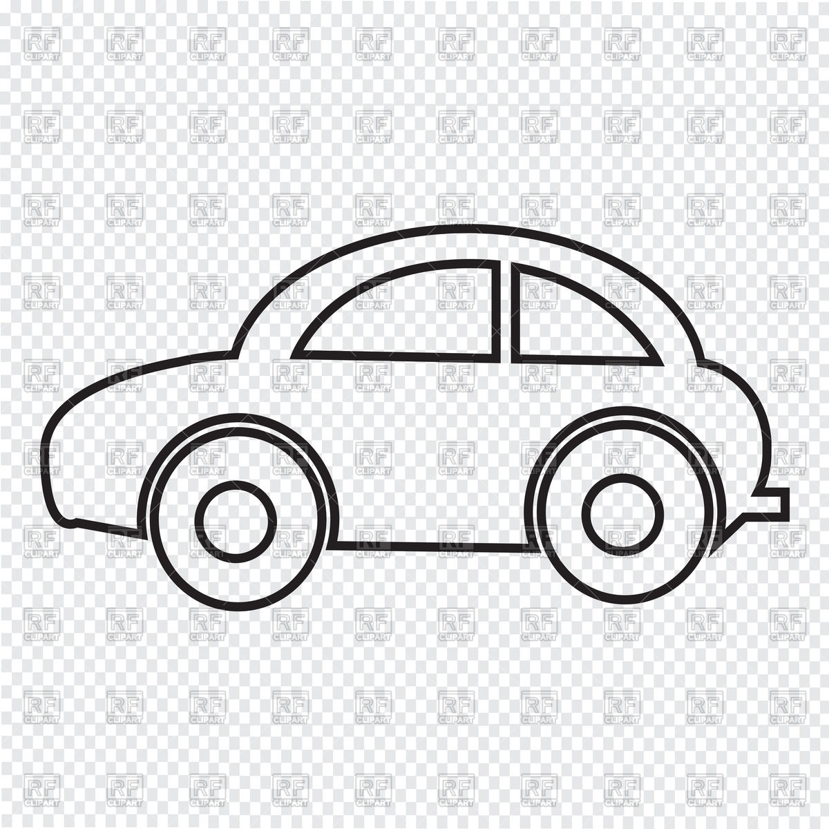 1200x1200 Instructive Car Outline Side View Vector Image Of Objects Tumdee