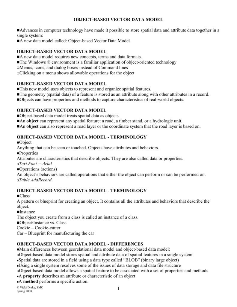 791x1024 Object Based Vector Data Model