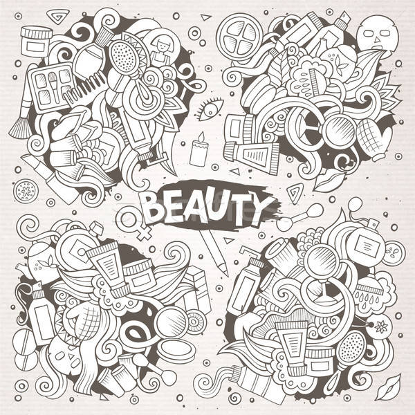 600x600 Vector Hand Drawn Doodle Cartoon Set Of Objects Vector