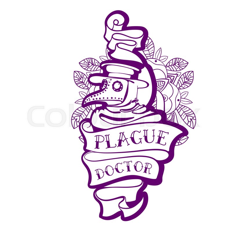 800x800 Plague Doctor Tattoo In The Style Of Stock Vector Colourbox