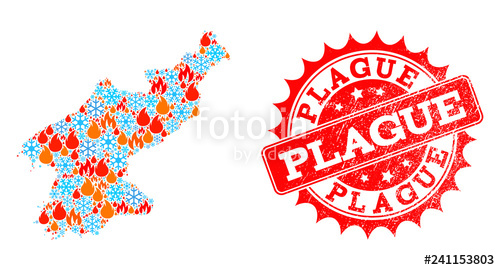 500x270 Composition Of Winter And Fire Map Of North Korea And Plague