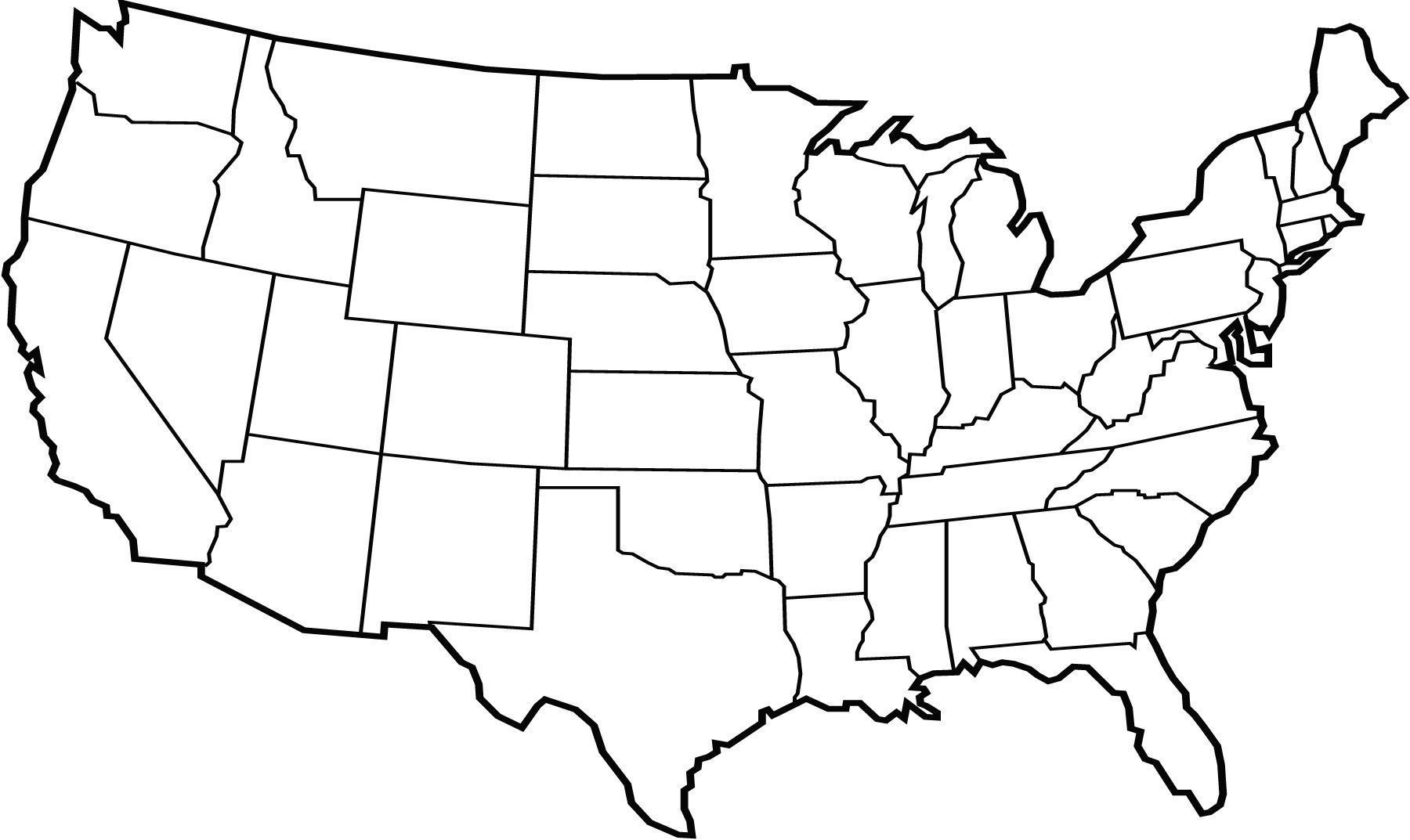 Us Map Usa Map Outline United States Vector Best Clipart Png 1800x1073 Us Map Usa Map Outline United States Vector Best Clipart Png