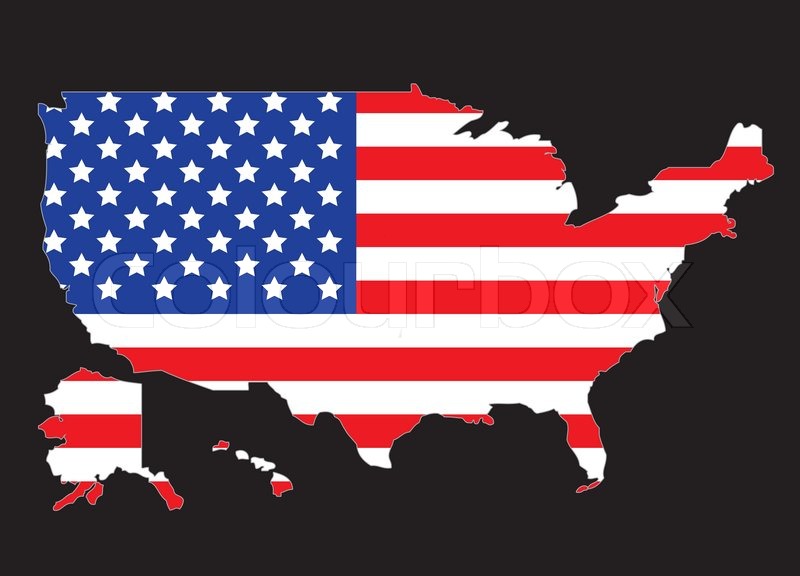 Usa Map Ootline With United States Stock Vector Colourbox 800x576 Usa Map Ootline With United States Stock Vector Colourbox