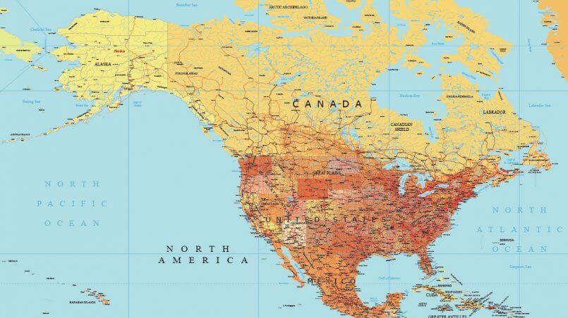 Usa Vector Map 805x452 Usa Vector Map