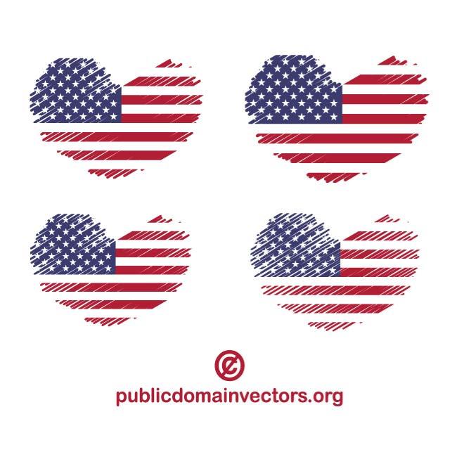 Flag Of Usa Heart Vector 660x660 Flag Of Usa Heart Vector