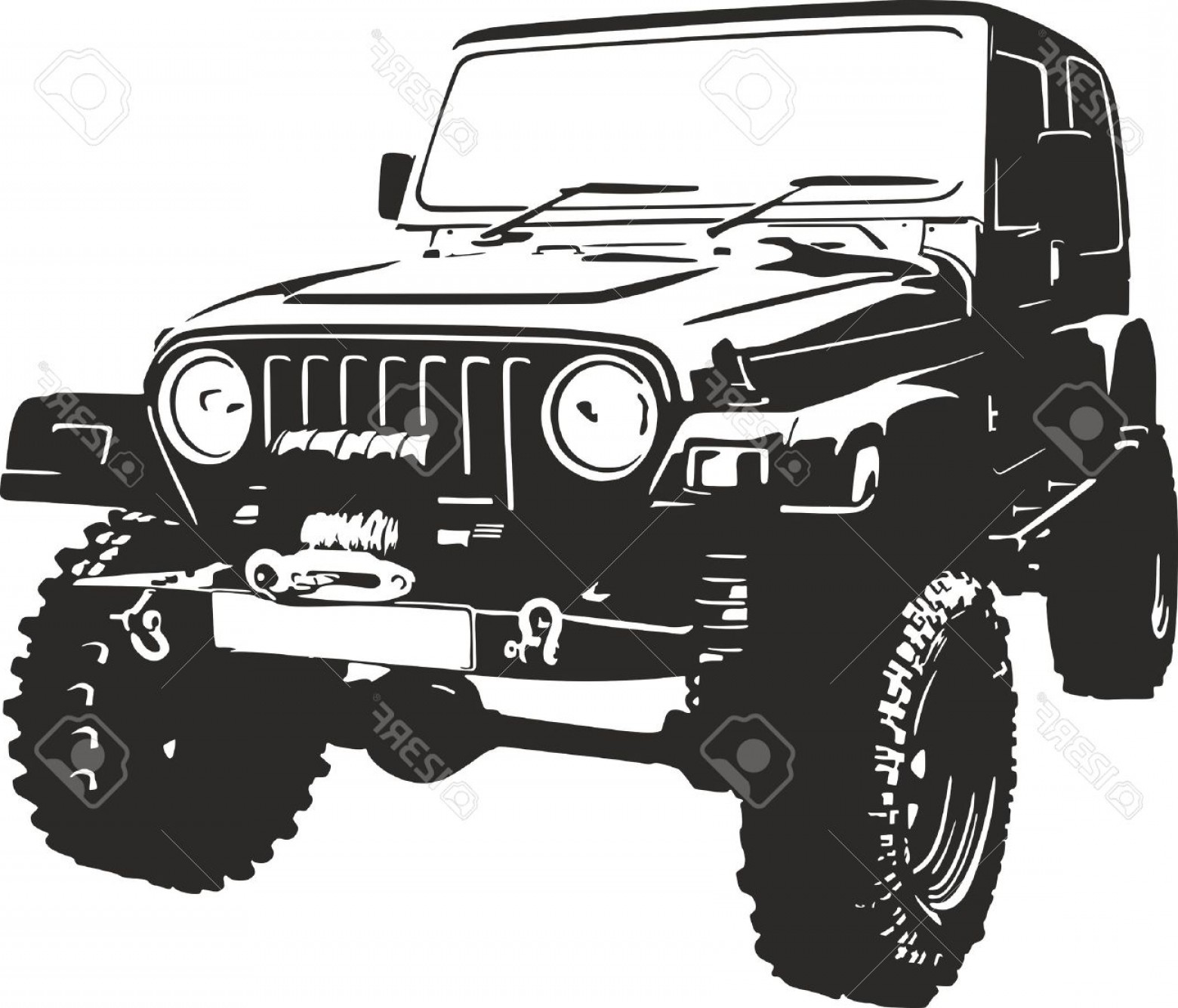 1560x1336 Photostock Vector Offroad Vehicle In Black Color Soidergi