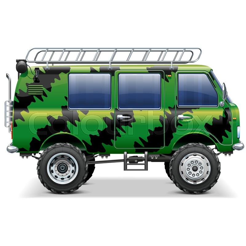 800x800 Vector Offroad Travel Car Isolated On Stock Vector Colourbox