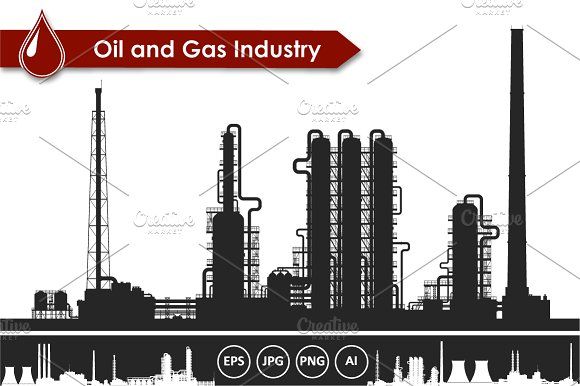 580x386 Oil And Gas Refinery Plant Vector
