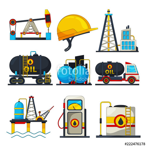 500x500 Petroleum And Gas Icons Vector Illustrations Isolate On White