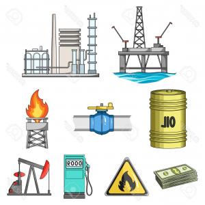 300x300 Vector Illustration With Equipment For Oil And Gas Production Oil