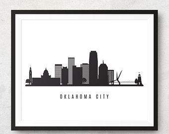 340x270 Oklahoma City Skyline Etsy