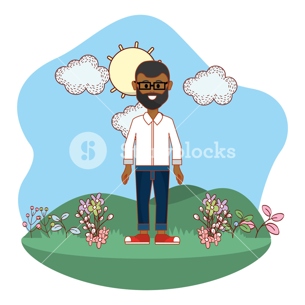 1000x1000 Cartoon Man Design, Male Avatar Person And Human Theme Vector