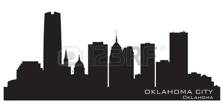 450x225 Oklahoma City Oklahoma City Skyline Detailed Silhouette Vector