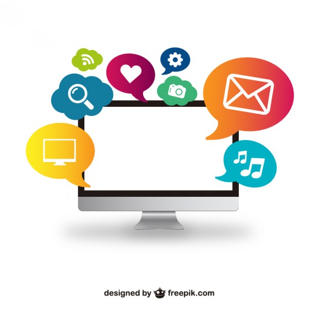 Online Chat Monitor Template Free Vector 626x626 Online Chat Monitor Template Free Vector