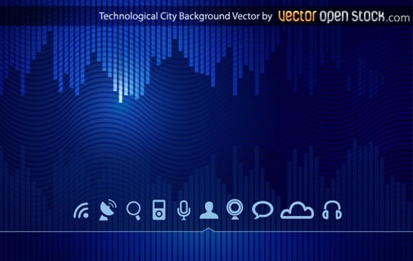 600x380 Free Vectors Technologic Skyline City Background Vector Open Stock