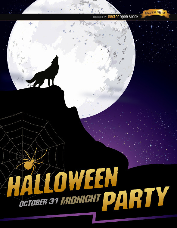 588x758 Halloween Night Party Poster Download This Free Vector