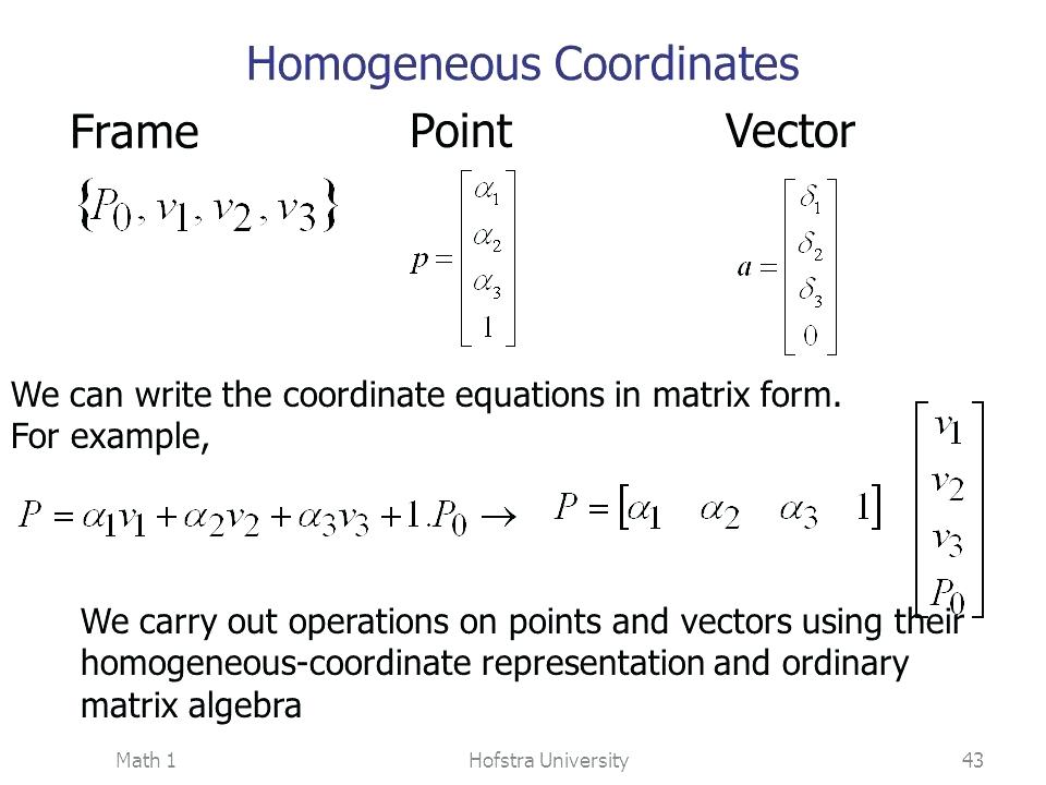 960x720 Matrix Vector Form Math Homogeneous Coordinates Math Calculator