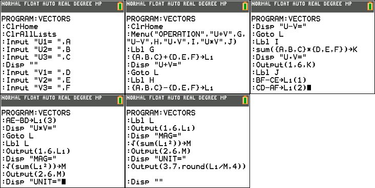 732x368 Vector Math Program For Ti Plus Calc King