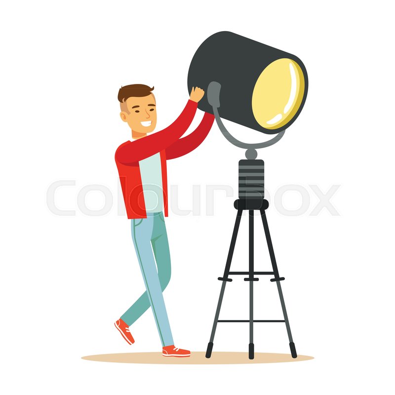 800x800 Electric Or Lamp Man Operator Stock Vector Colourbox