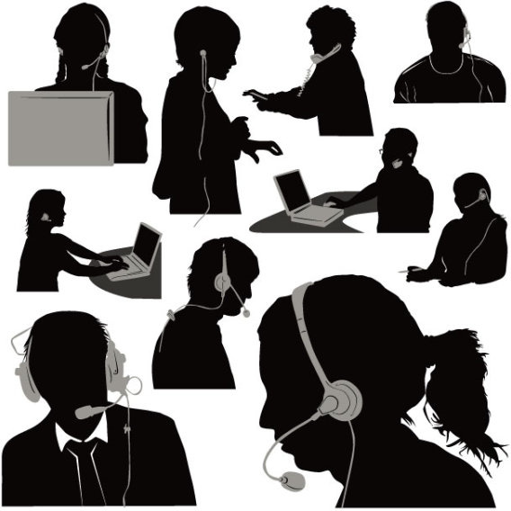 568x568 Free Vector Operator Silhouettes Free Vector In Encapsulated