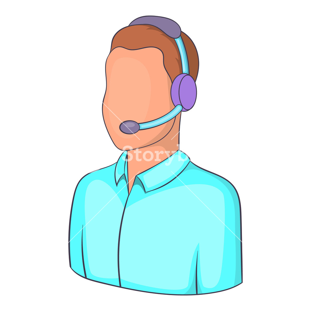 1000x1000 Man Operator Icon Isometric Illustration Of Man Operator Vector