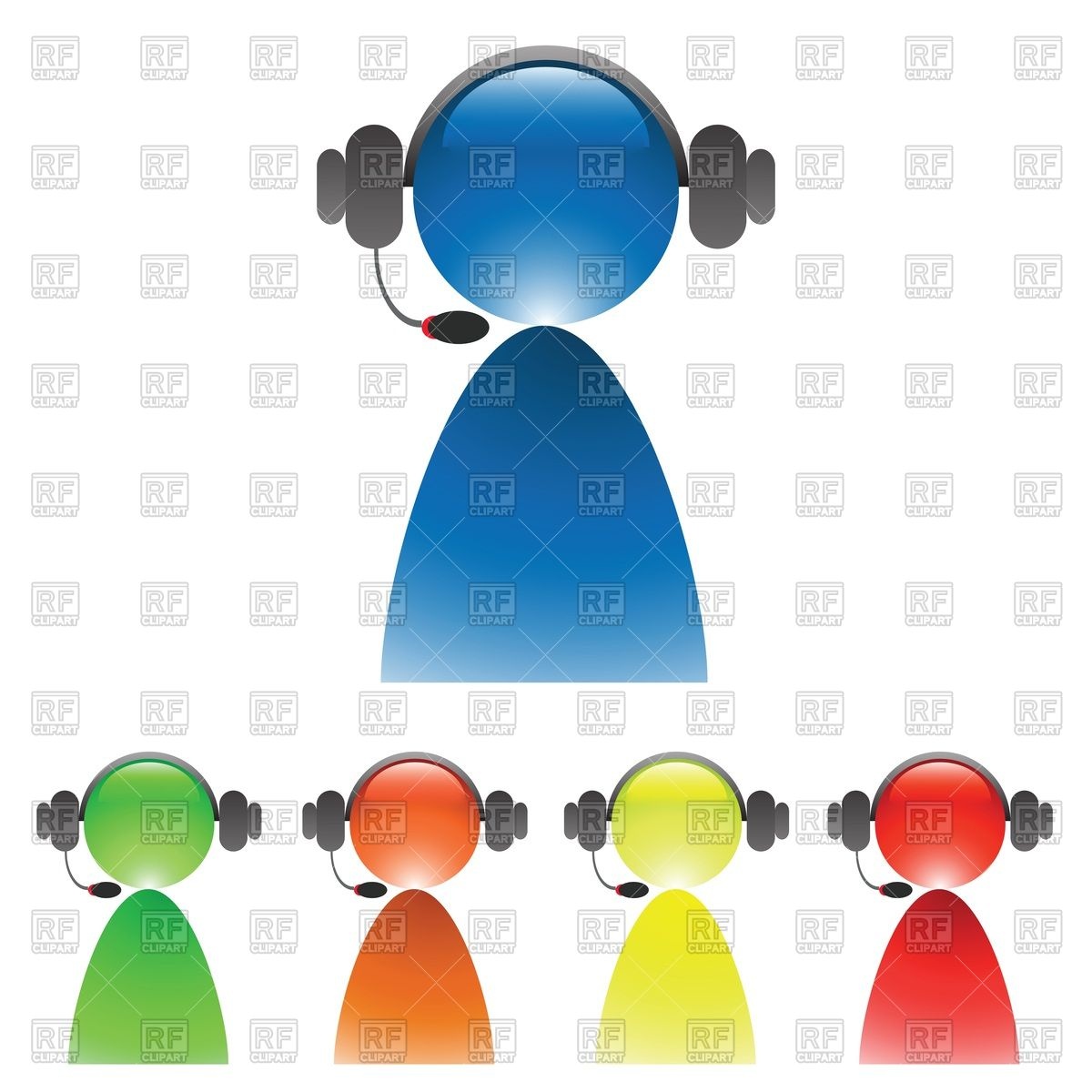 1200x1200 Service Operator Icons Vector Image Of Icons And Emblems