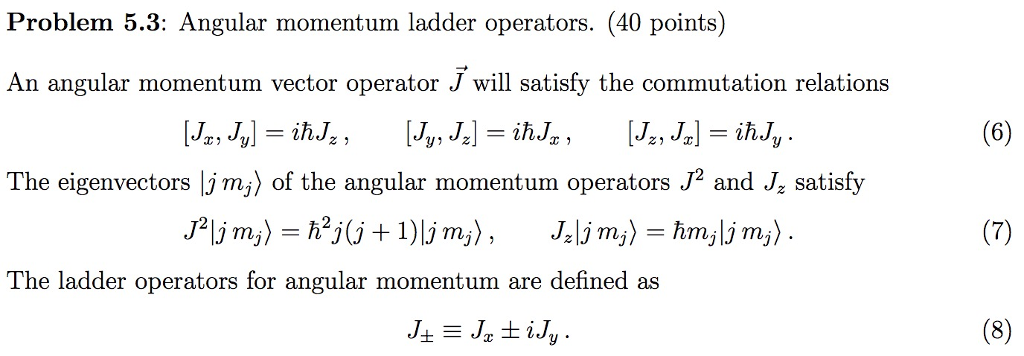1024x356 Solved Problem Angular Momentum Ladder Operators