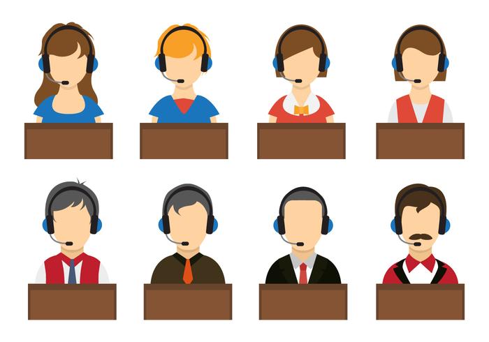 700x490 Call Center Operator Vectors