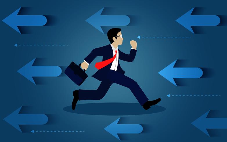 782x490 Businessmen Running In Opposite Direction The Arrow