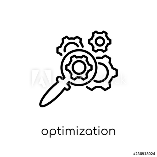 500x500 Optimization Icon Trendy Modern Flat Linear Vector Optimization