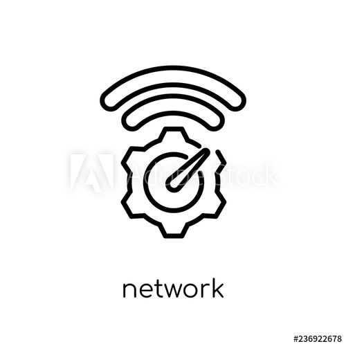 500x500 Network Optimization Icon Trendy Modern Flat Linear Vector