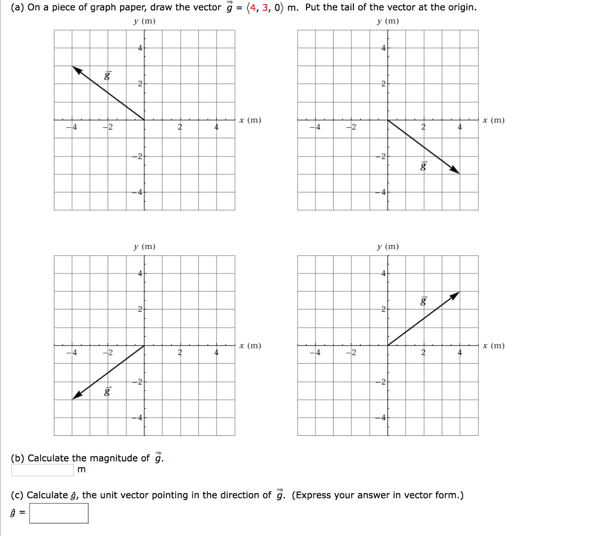 1236x1086 Solved On A Piece Of Graph Paper, Draw The Vector G =
