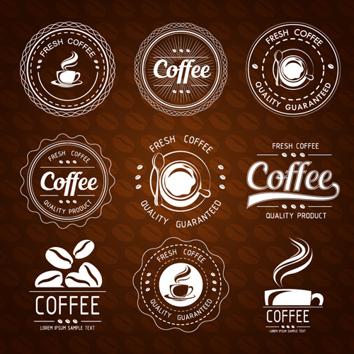 500x500 Original Design Coffee Labels Vector Free Vector In Encapsulated