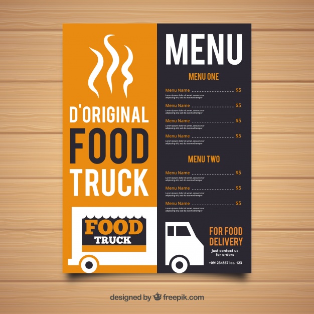 626x626 Original Food Truck Menu Template Vector Free Download