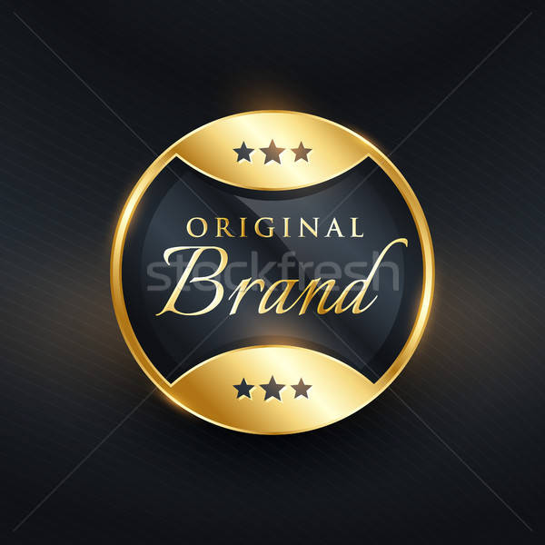 600x600 Vector Original Brand Golden Label Design Vector Illustration
