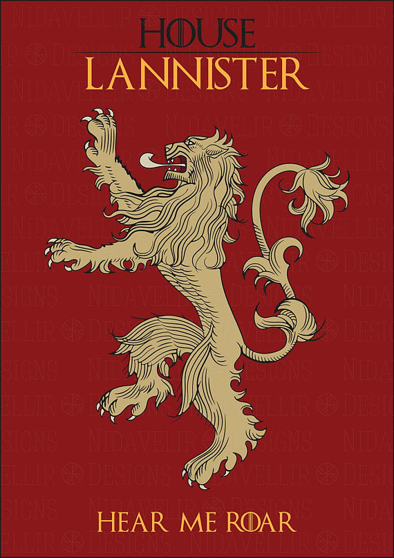 570x806 Game Of Thrones Great House Vector Heraldic Sign House Lannister