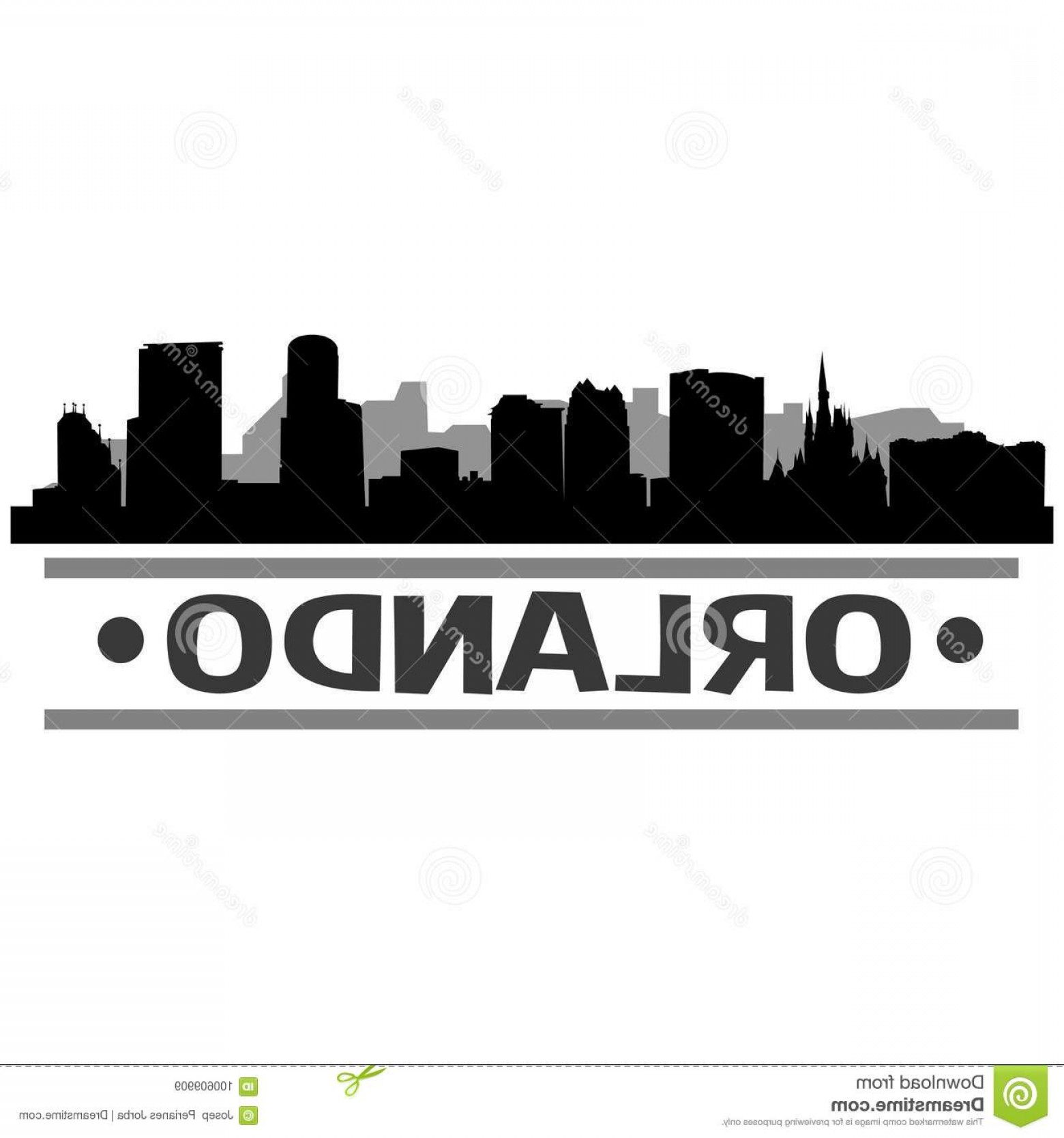 1560x1668 Orlando Skyline City Icon Vector Art Design Emblematic Buildings
