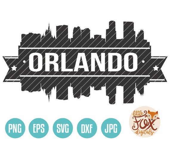 570x475 Vector Orlando Florida Usa Skyline City East Etsy