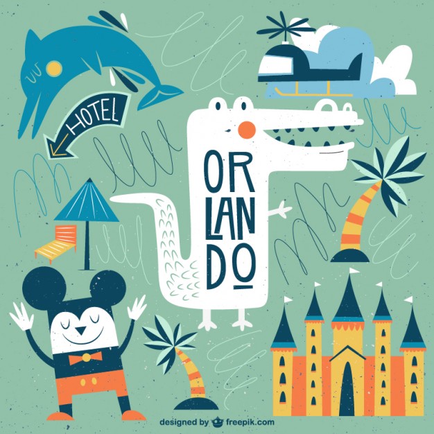 626x626 Funny Orlando Illustration Vector Premium Download
