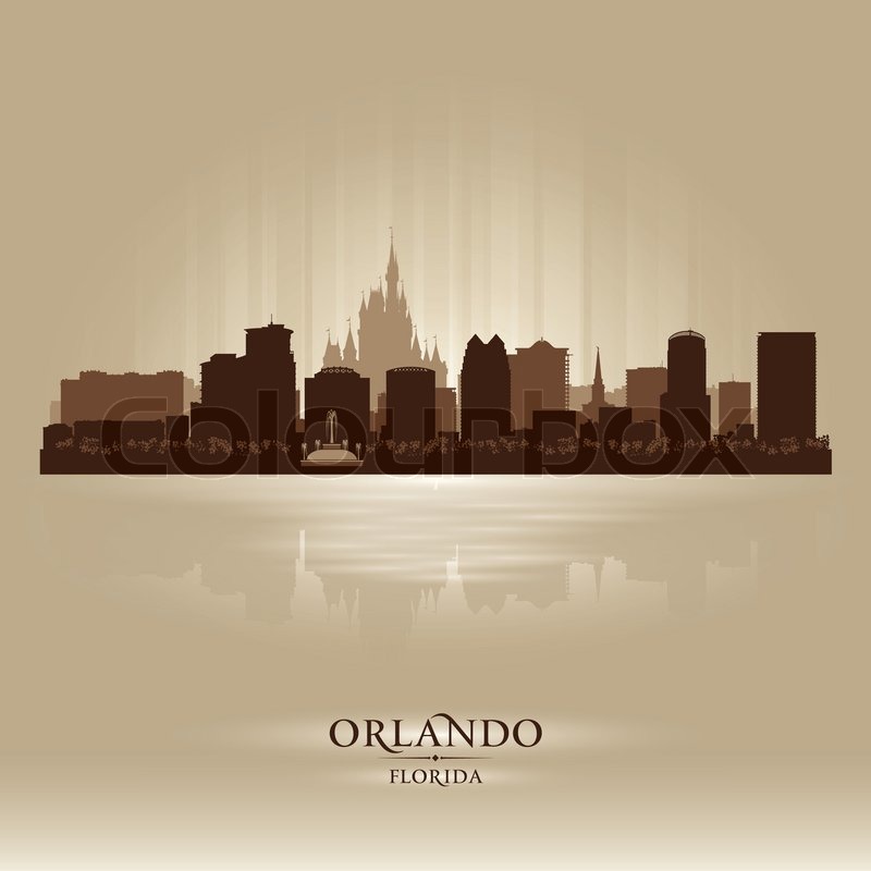 800x800 Orlando, Florida Skyline City Stock Vector Colourbox