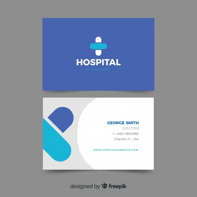 626x626 Professional Business Card For Hospital Or Doctor Vector Free