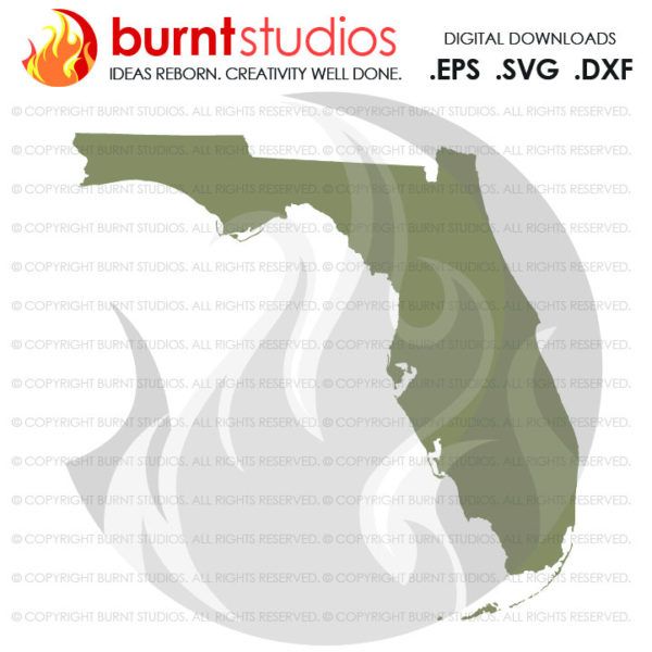 600x600 State Of Florida Cutting File, Digital Download, Love, Home